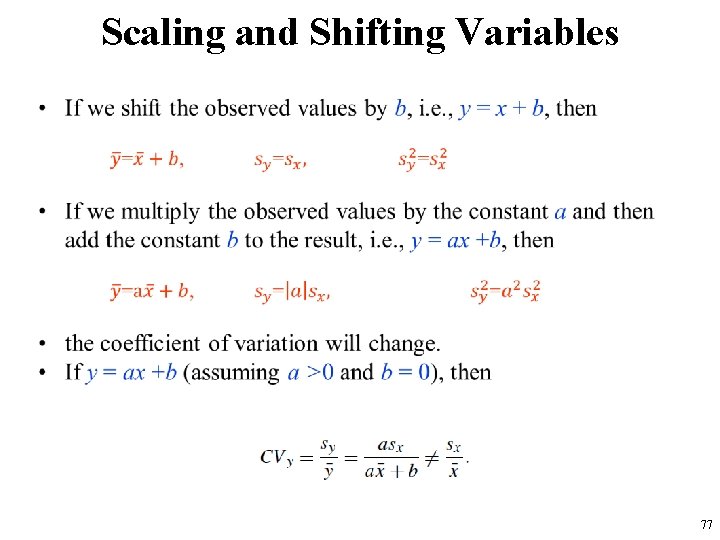 Scaling and Shifting Variables • 77 