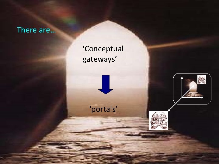 There are… ‘Conceptual gateways’ ‘portals’ 
