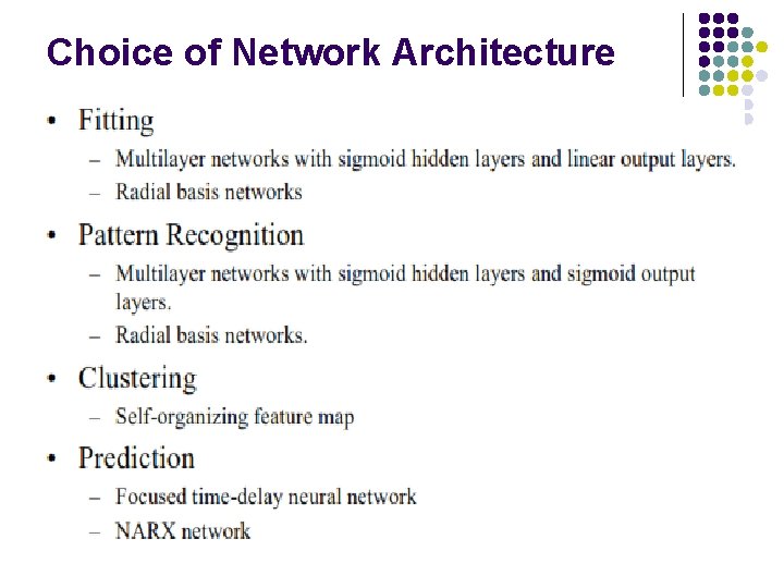 Choice of Network Architecture 