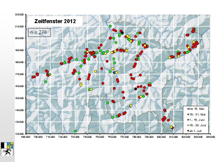 220. 000 Zeitfenster 2012 210. 000 n = 278 200. 000 190. 000 180.