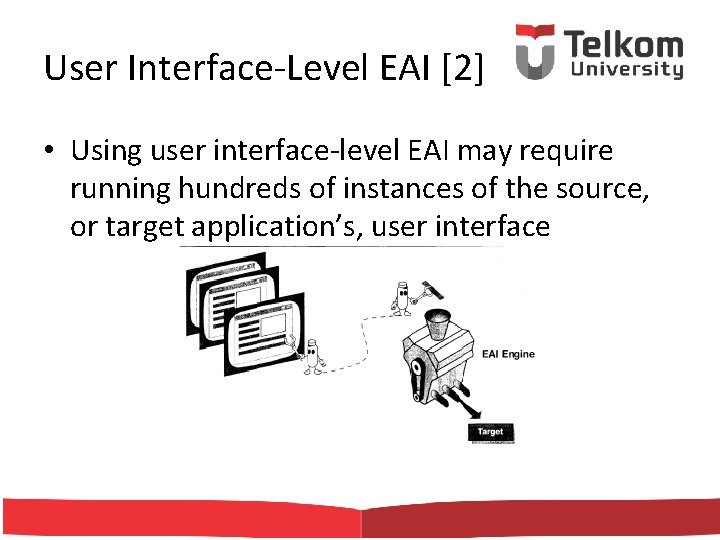 User Interface-Level EAI [2] • Using user interface-level EAI may require running hundreds of