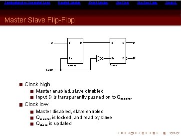 Combinational vs Sequential Logic Ungated Latches Gated Latches Flip-Flop Chips Master Slave Flip-Flop D