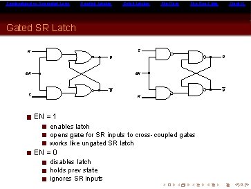 Combinational vs Sequential Logic Ungated Latches Gated Latches Flip-Flop Chips Clock IC Gated SR