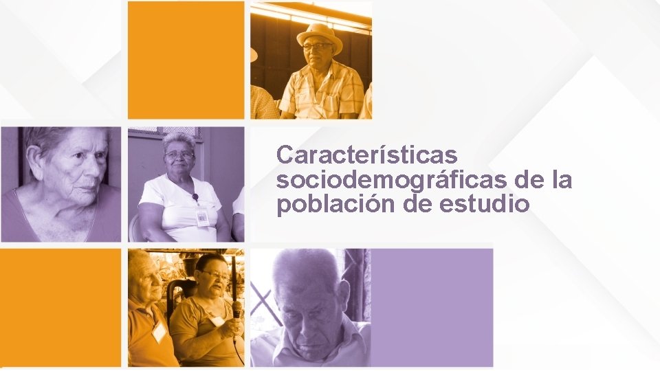 Características sociodemográficas de la población de estudio 