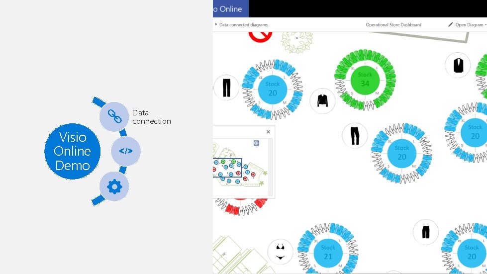 Data connection Visio Online Demo </> 