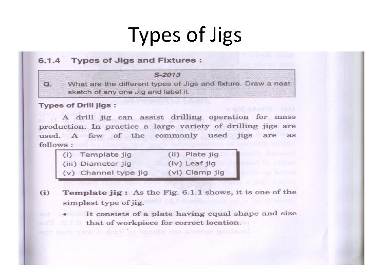 Types of Jigs 