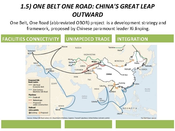 1. 5) ONE BELT ONE ROAD: CHINA'S GREAT LEAP OUTWARD One Belt, One Road
