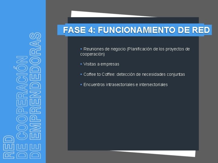 FASE 4: FUNCIONAMIENTO DE RED § Reuniones de negocio (Planificación de los proyectos de