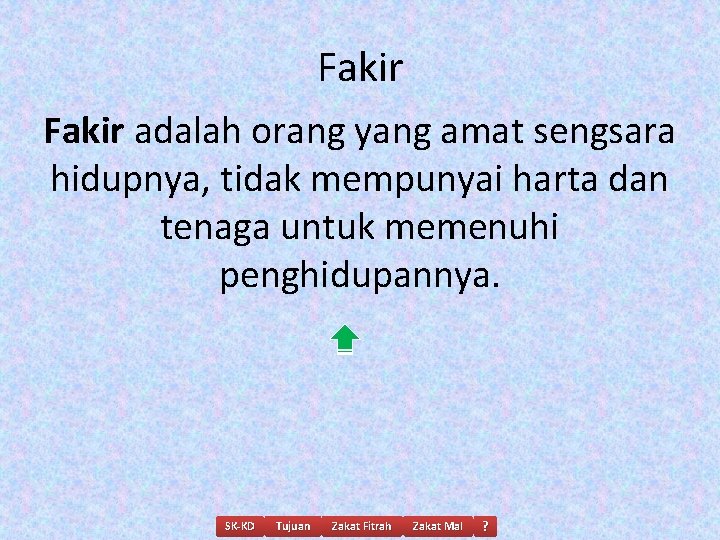 Fakir adalah orang yang amat sengsara hidupnya, tidak mempunyai harta dan tenaga untuk memenuhi
