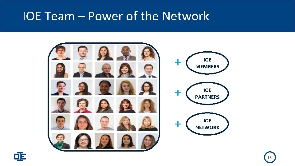 IOE Team – Power of the Network Thank you + IOE MEMBERS + IOE