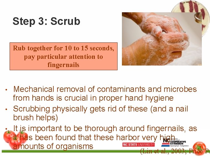 Step 3: Scrub Rub together for 10 to 15 seconds, pay particular attention to