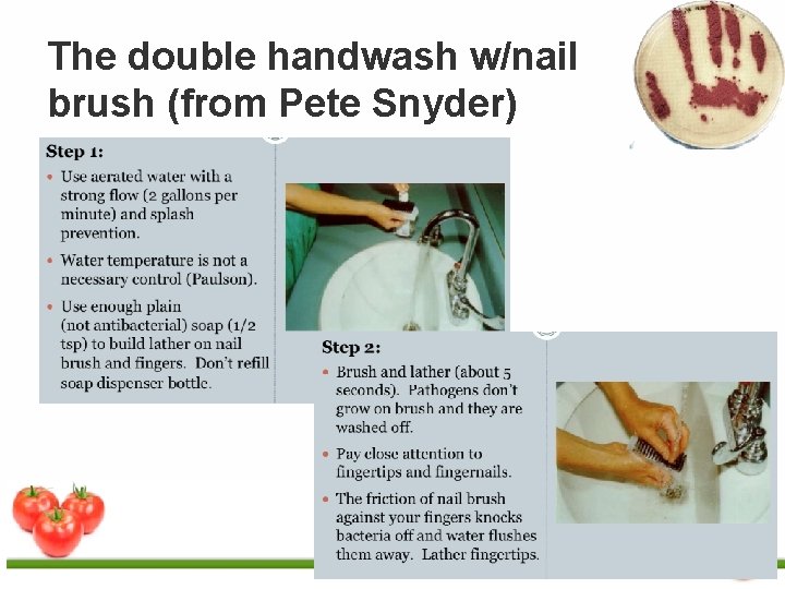 The double handwash w/nail brush (from Pete Snyder) 