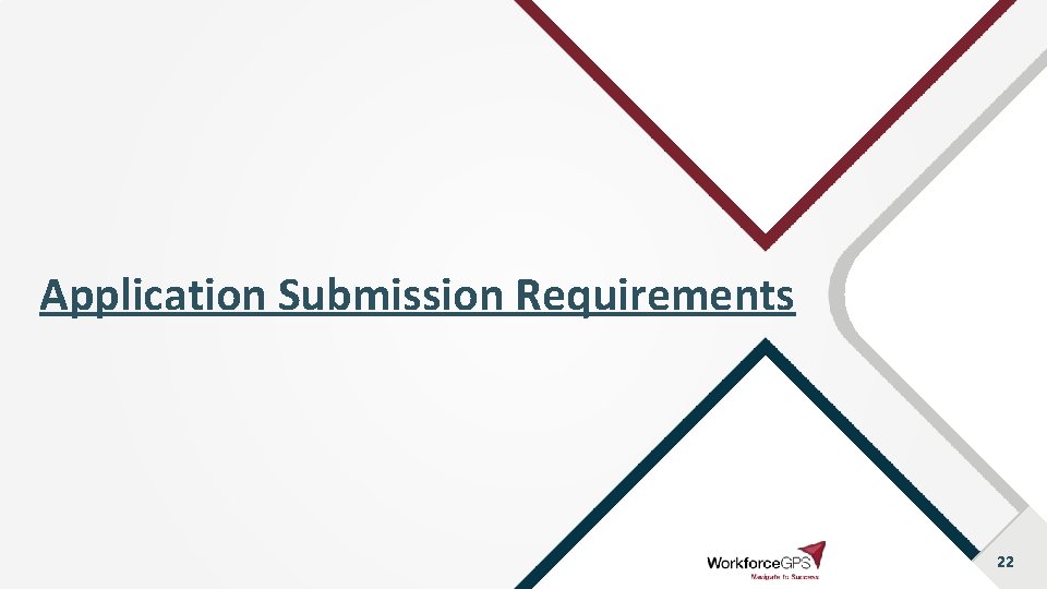 Application Submission Requirements 22 