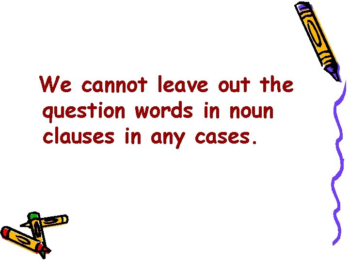 We cannot leave out the question words in noun clauses in any cases. 