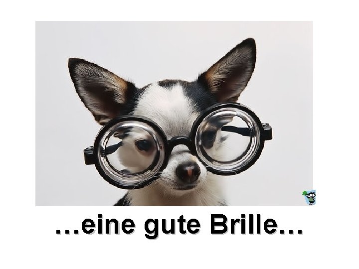 …eine gute Brille… …eine gute Brille…