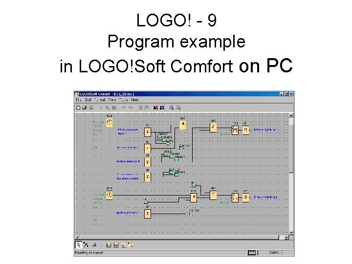 LOGO! - 9 Program example in LOGO!Soft Comfort on PC 