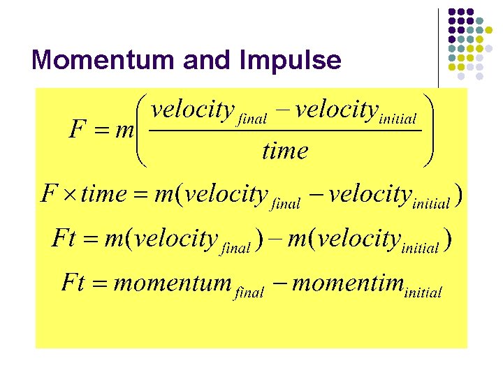 Momentum and Impulse 