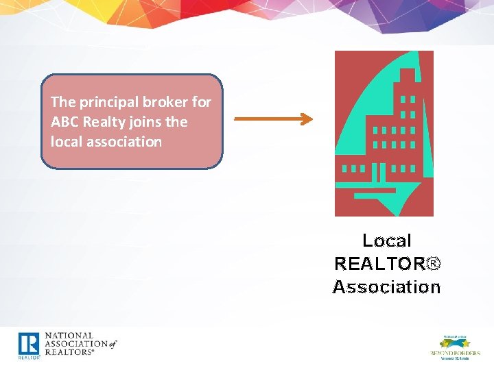 The principal broker for ABC Realty joins the local association Local REALTOR® Association 
