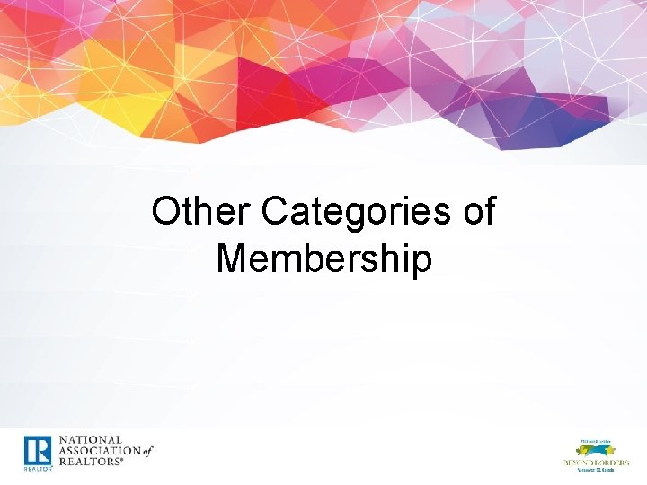 Other Categories of Membership 