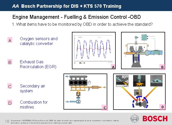 AA Bosch Partnership for DIS + KTS 570 Training Engine Management - Fuelling &