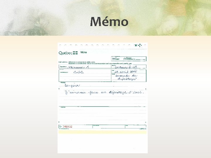 Mémo 