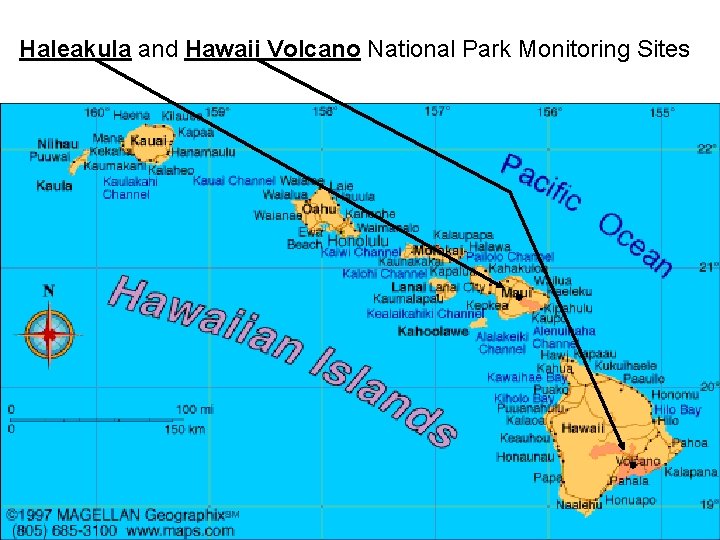 Haleakula and Hawaii Volcano National Park Monitoring Sites 