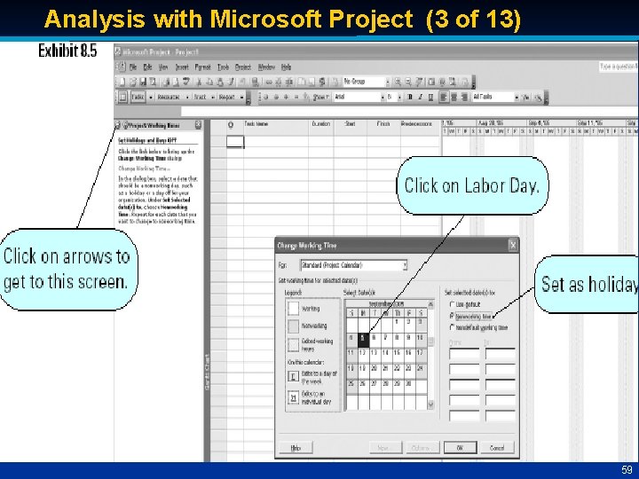 Analysis with Microsoft Project (3 of 13) 59 