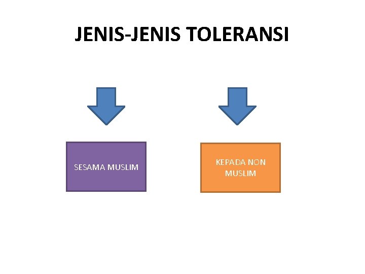JENIS-JENIS TOLERANSI SESAMA MUSLIM KEPADA NON MUSLIM 