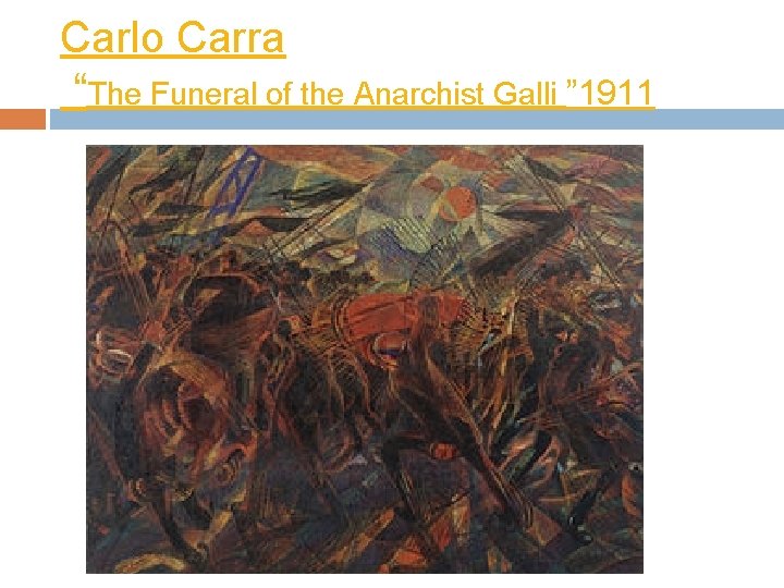 Carlo Carra “The Funeral of the Anarchist Galli ” 1911 