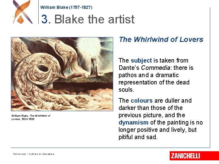 William Blake (1757 -1827) 3. Blake the artist The Whirlwind of Lovers The subject