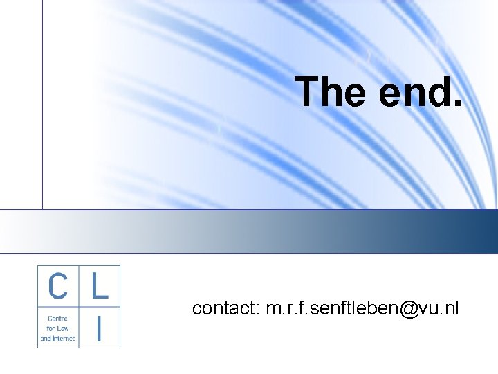 The end. contact: m. r. f. senftleben@vu. nl 