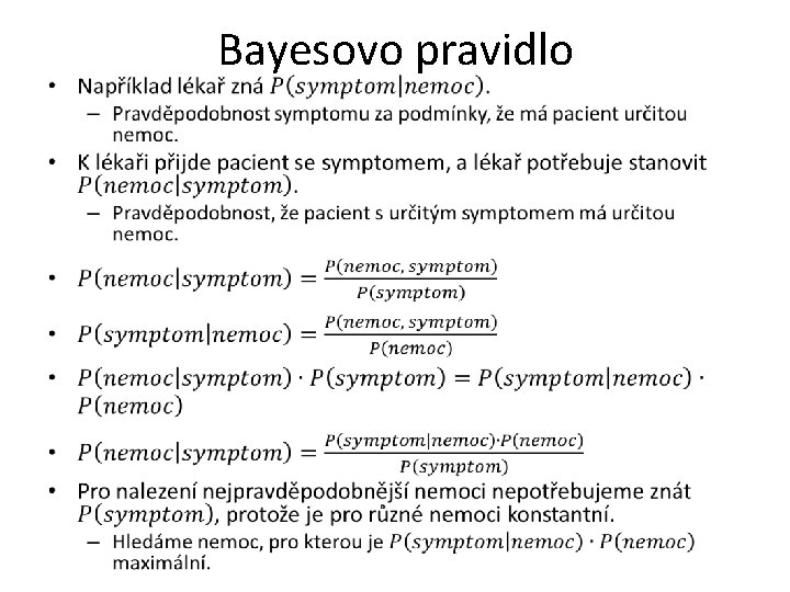  • Bayesovo pravidlo 