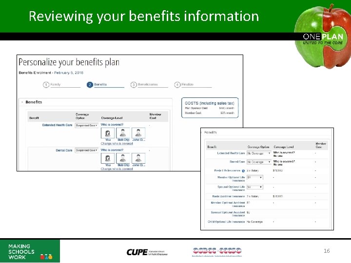 Reviewing your benefits information 16 