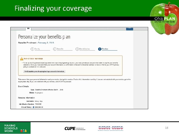 Finalizing your coverage 18 