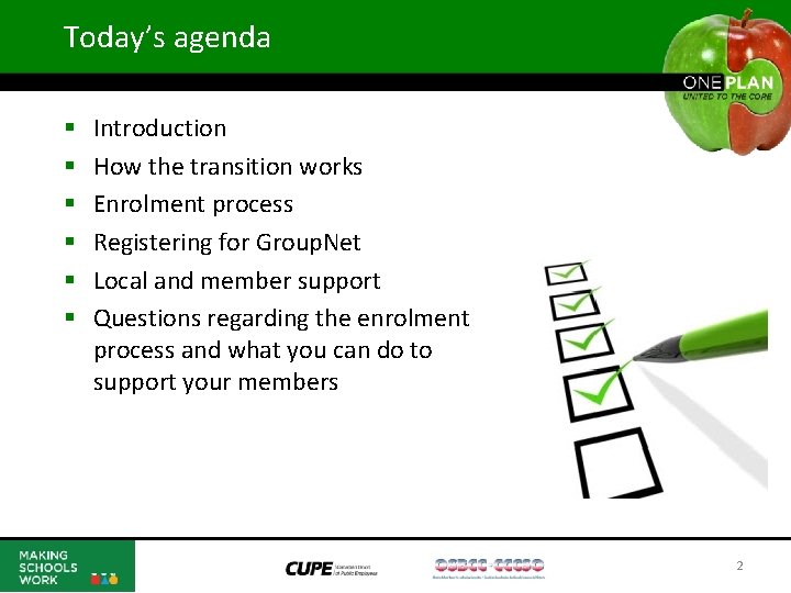 Today’s agenda § § § Introduction How the transition works Enrolment process Registering for