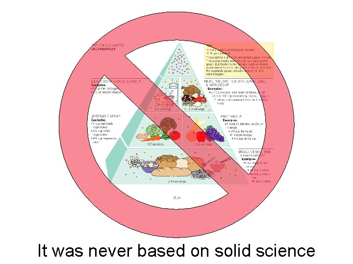 It was never based on solid science 