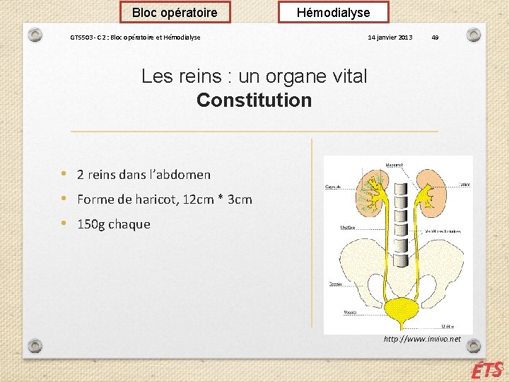 Bloc opératoire Hémodialyse GTS 503 - C 2 : Bloc opératoire et Hémodialyse 14