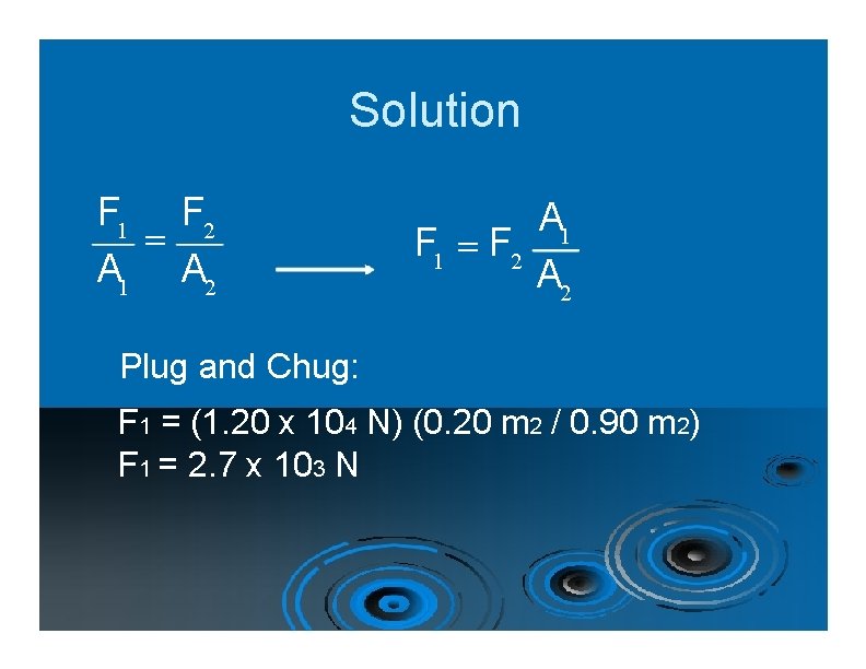 Solution F 1 F 2 A 1 A 2 A 1 F 1 F