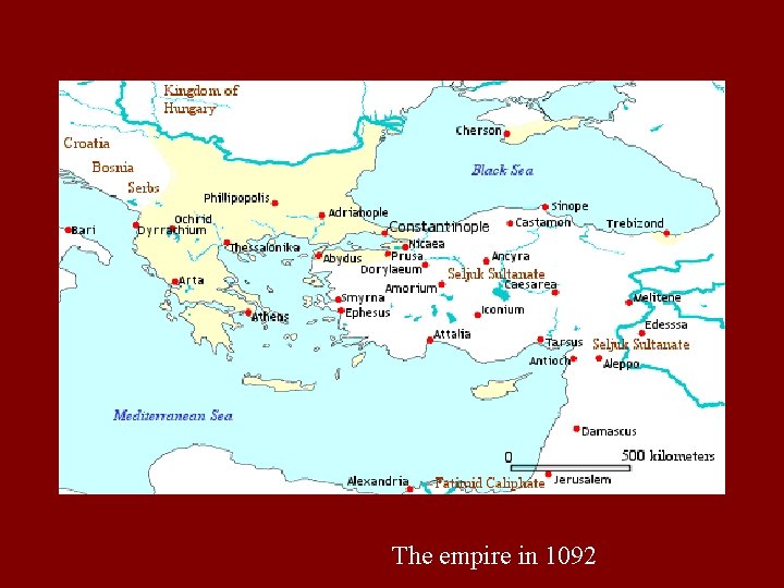 The empire in 1092  The empire in 1092