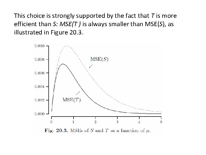 This choice is strongly supported by the fact that T is more efficient than