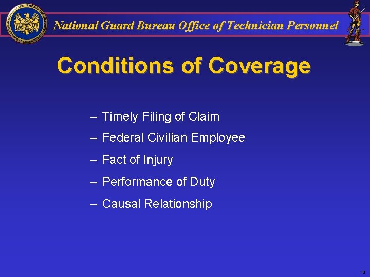 National Guard Bureau Office of Technician Personnel Conditions of Coverage – Timely Filing of