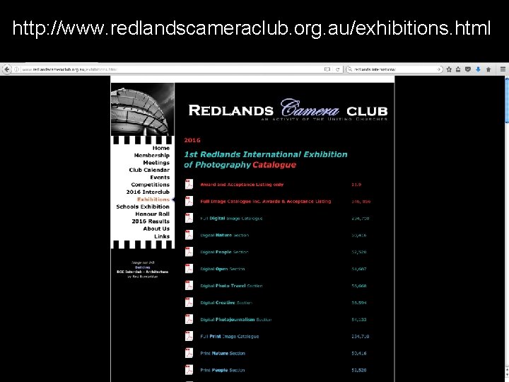 http: //www. redlandscameraclub. org. au/exhibitions. html 