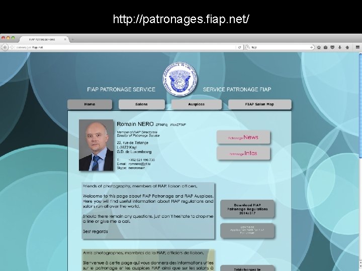 http: //patronages. fiap. net/ 