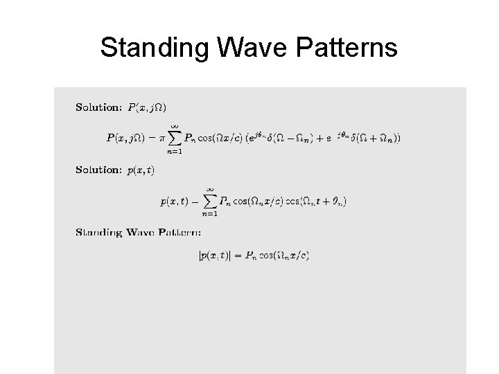 Standing Wave Patterns 