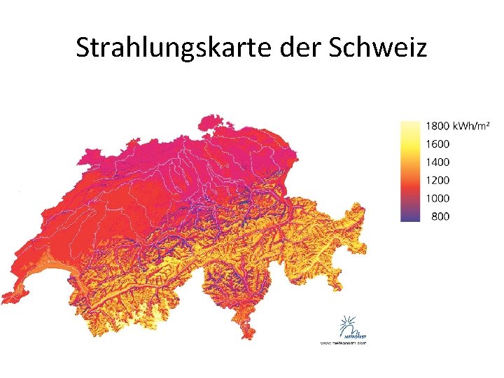 Strahlungskarte der Schweiz 
