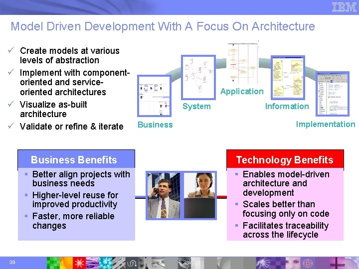 Model Driven Development With A Focus On Architecture ü Create models at various levels