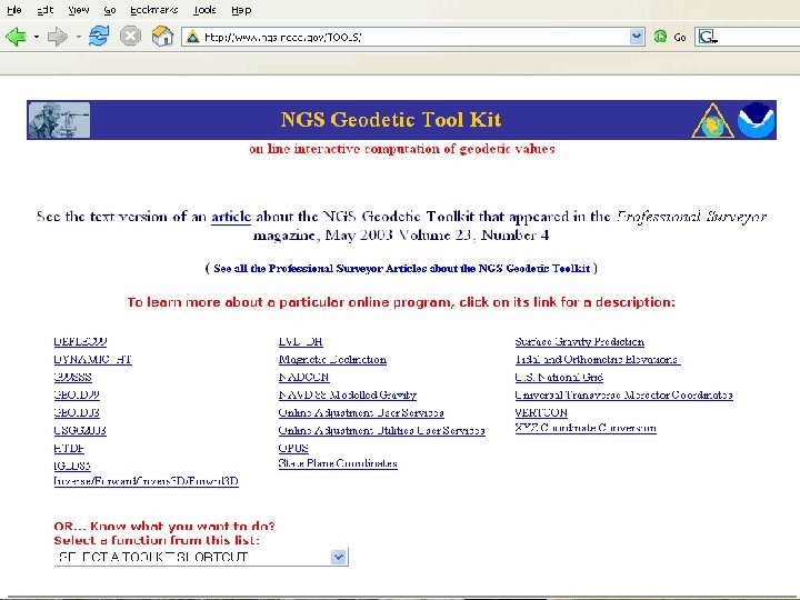 NSRS COMPONENTS • National Shoreline - Consistent, accurate, and up-to-date • Networks of geodetic NSRS COMPONENTS • National Shoreline - Consistent, accurate, and up-to-date • Networks of geodetic