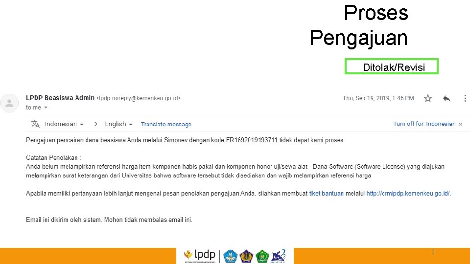Proses Pengajuan Ditolak/Revisi 3 