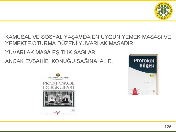 KAMUSAL VE SOSYAL YAŞAMDA EN UYGUN YEMEK MASASI VE YEMEKTE OTURMA DÜZENİ YUVARLAK MASADIR.