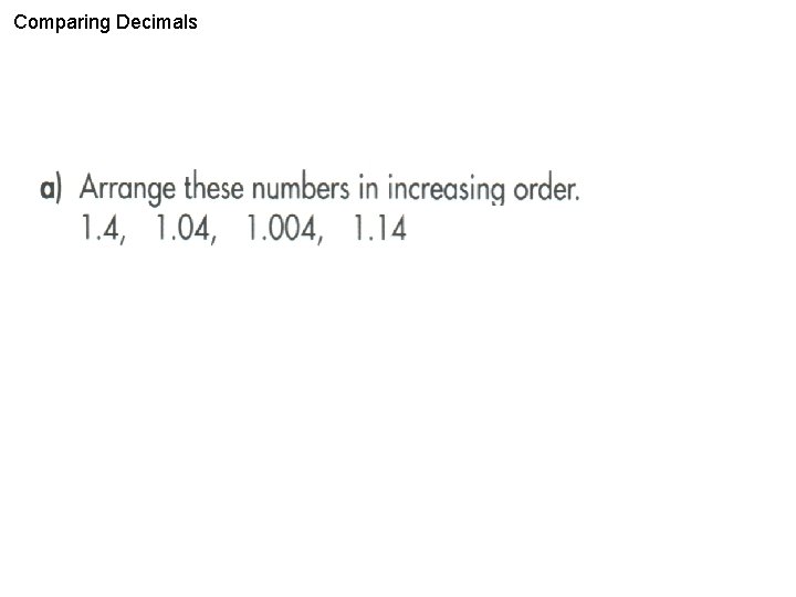 Comparing Decimals 6. 66, 6. 606, 6. 066 